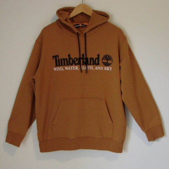 Timberland Wind Water Earth Sky Hoodie Sweatshirt Fleece Tree Logo Size XL - Picture 3 of 14
